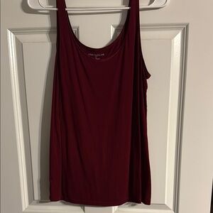 Ann Taylor Red Sleeveless Relaxed Tank Top